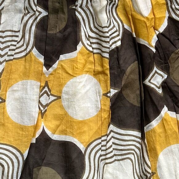 Chaudry KC Mid Century Modern Mini Babydoll/Sundress, Cream/Brown/Gold-Large-NWT - Picture 8 of 13